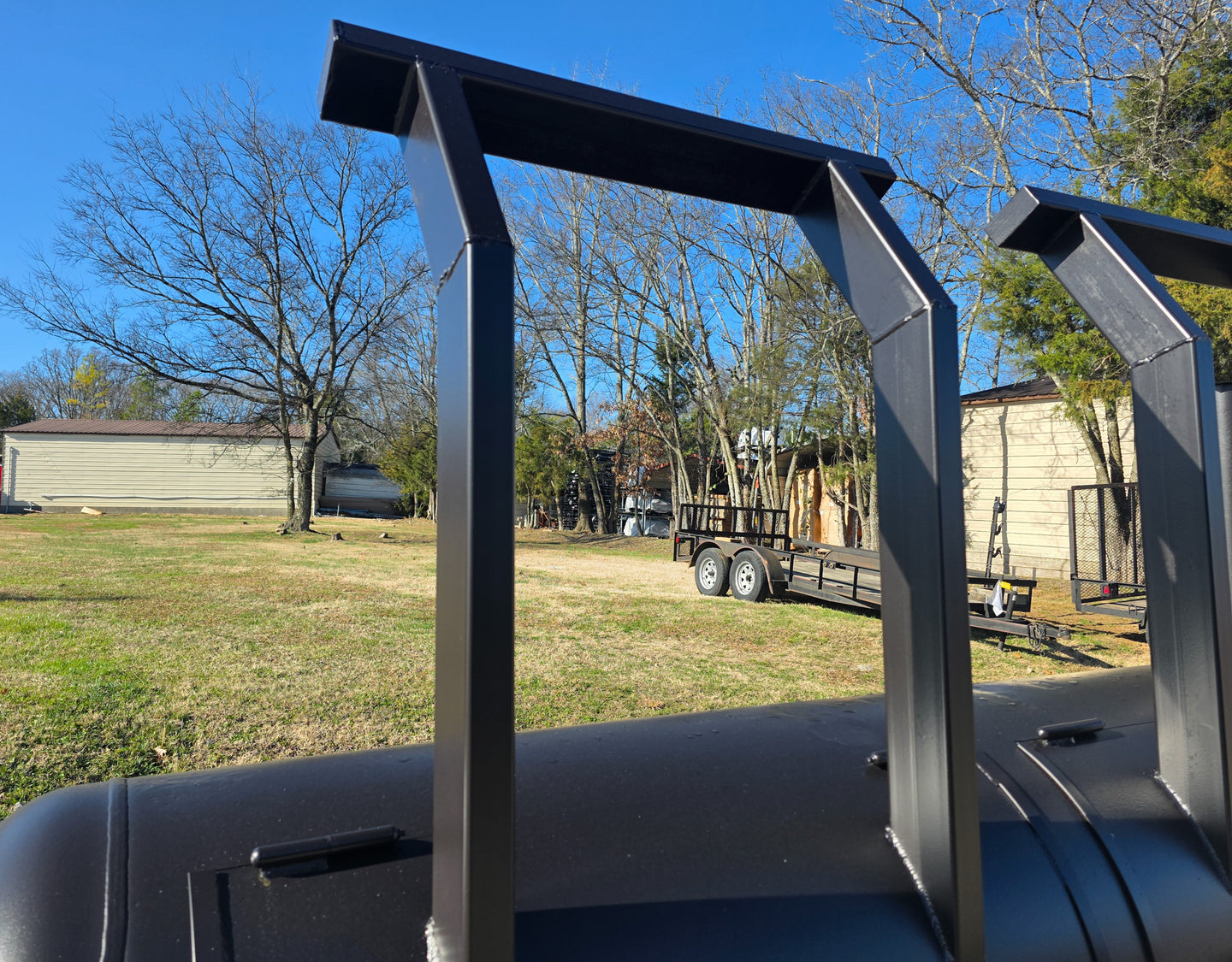 330 Gal Smoker Two Door with Counter Weights and Double Racks Single Door Counter Weight 