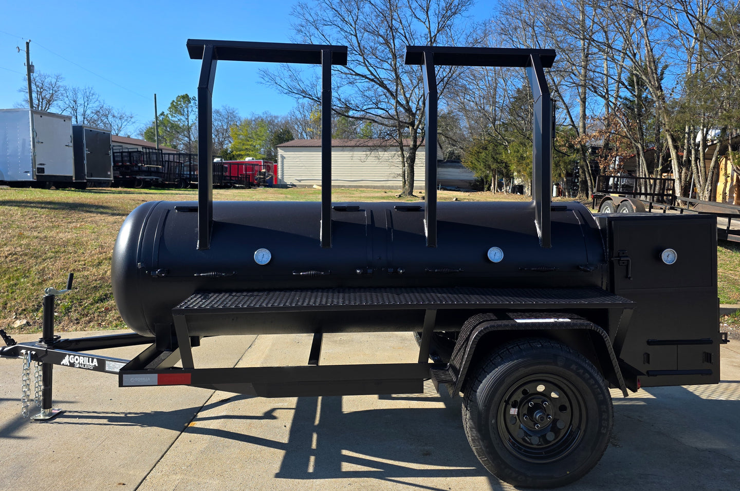 330 Smoker Single Doors with Two CounterWeights Double Racks Left Side 