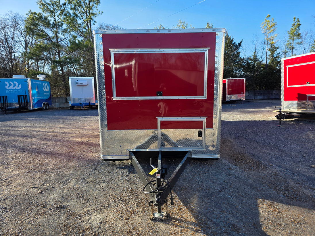 8.5' X 24' Victory Red Oil Rig Operations Concession Trailer - SLE Equipment - 2