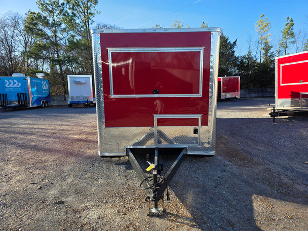 8.5' X 24' Victory Red Oil Rig Operations Concession Trailer - SLE Equipment - 2