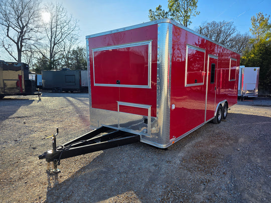 8.5' X 24' Victory Red Oil Rig Operations Concession Trailer - SLE Equipment - 4