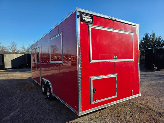 8.5' X 24' Victory Red Oil Rig Operations Concession Trailer - SLE Equipment - 6
