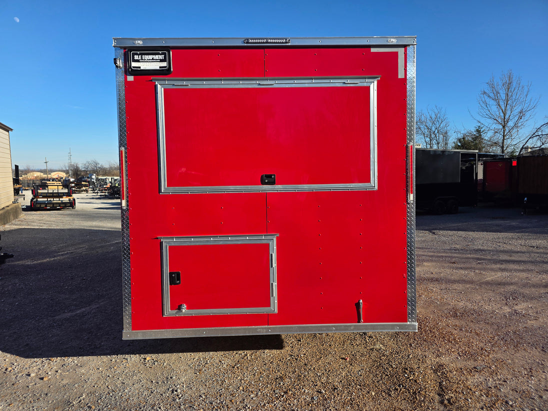 8.5' X 24' Victory Red Oil Rig Operations Concession Trailer - SLE Equipment - 7