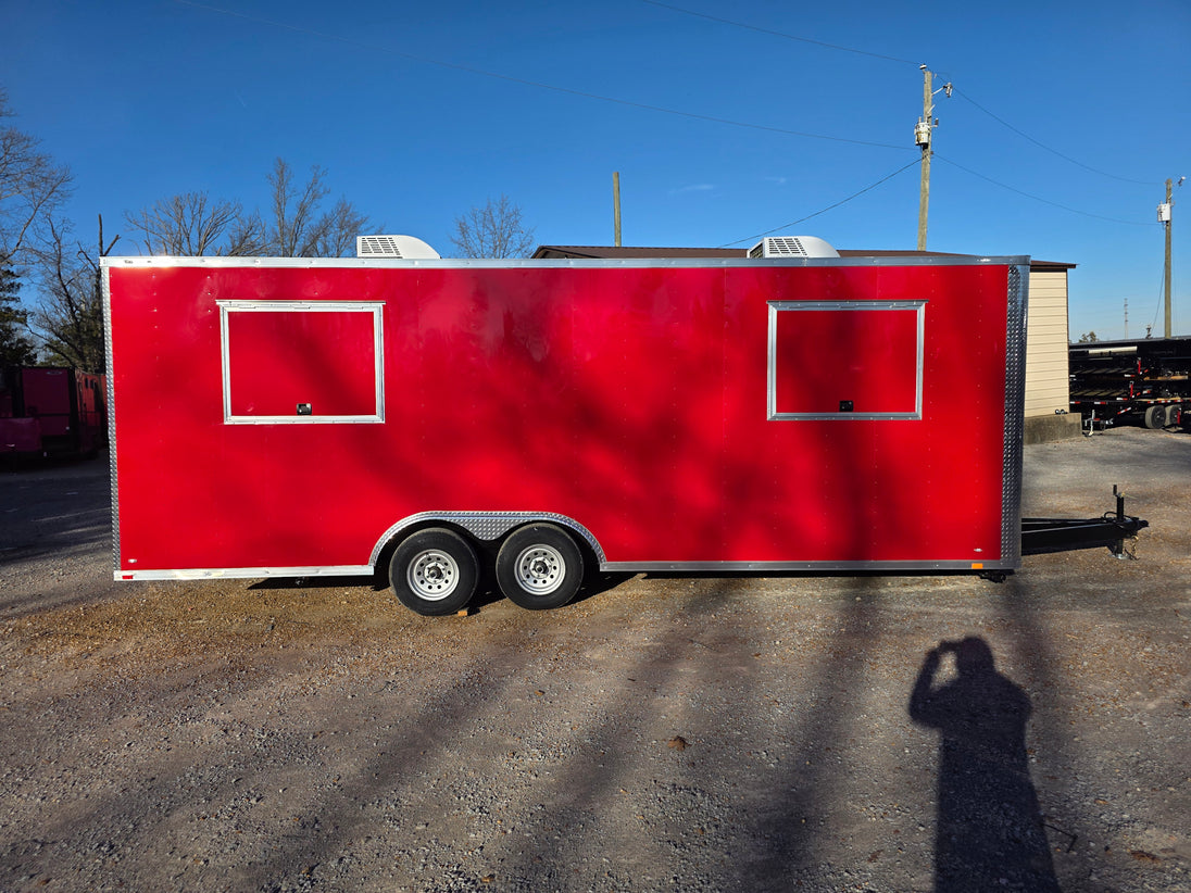 8.5' X 24' Victory Red Oil Rig Operations Concession Trailer - SLE Equipment - 9