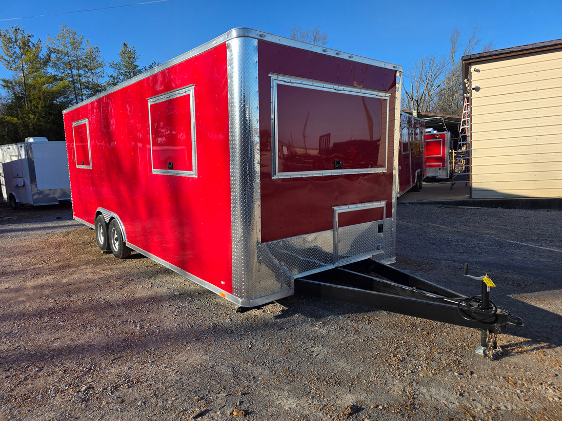 8.5' X 24' Victory Red Oil Rig Operations Concession Trailer - SLE Equipment - 10