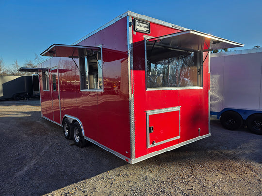 8.5' X 24' Victory Red Oil Rig Operations Concession Trailer - SLE Equipment - 14