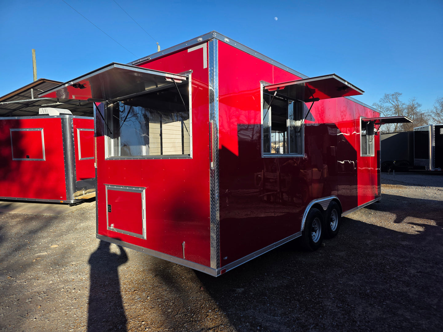 8.5' X 24' Victory Red Oil Rig Operations Concession Trailer - SLE Equipment - 16