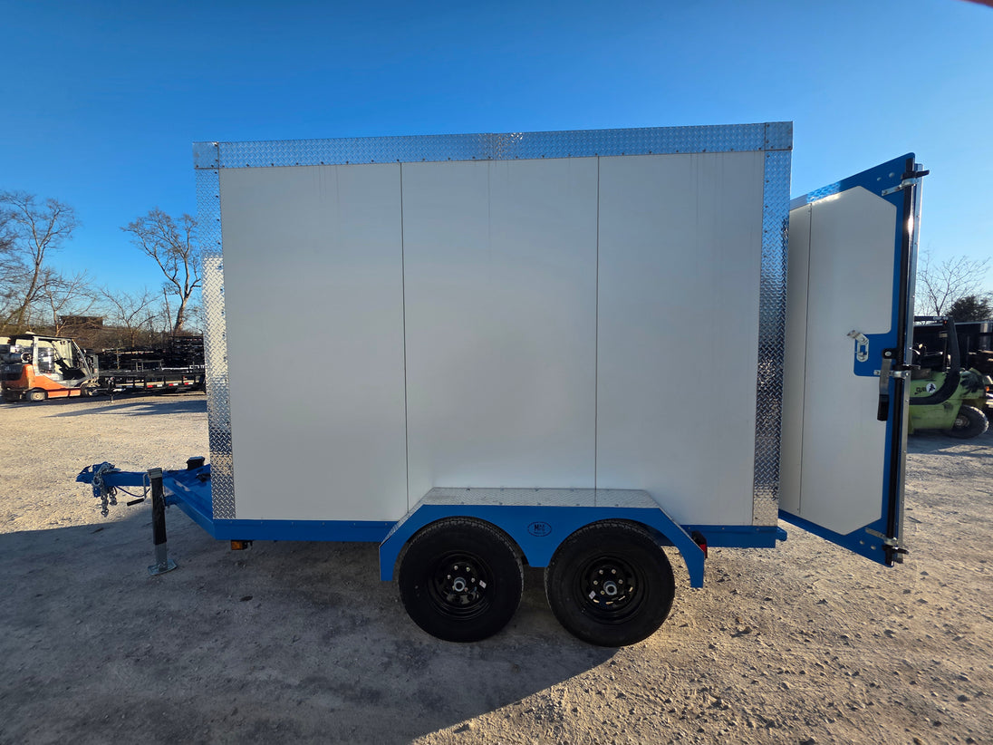 Custom 7' X 12' White Refrigerated Cooler and Freezer Trailer (Includes Generator) - SLE Equipment - 4