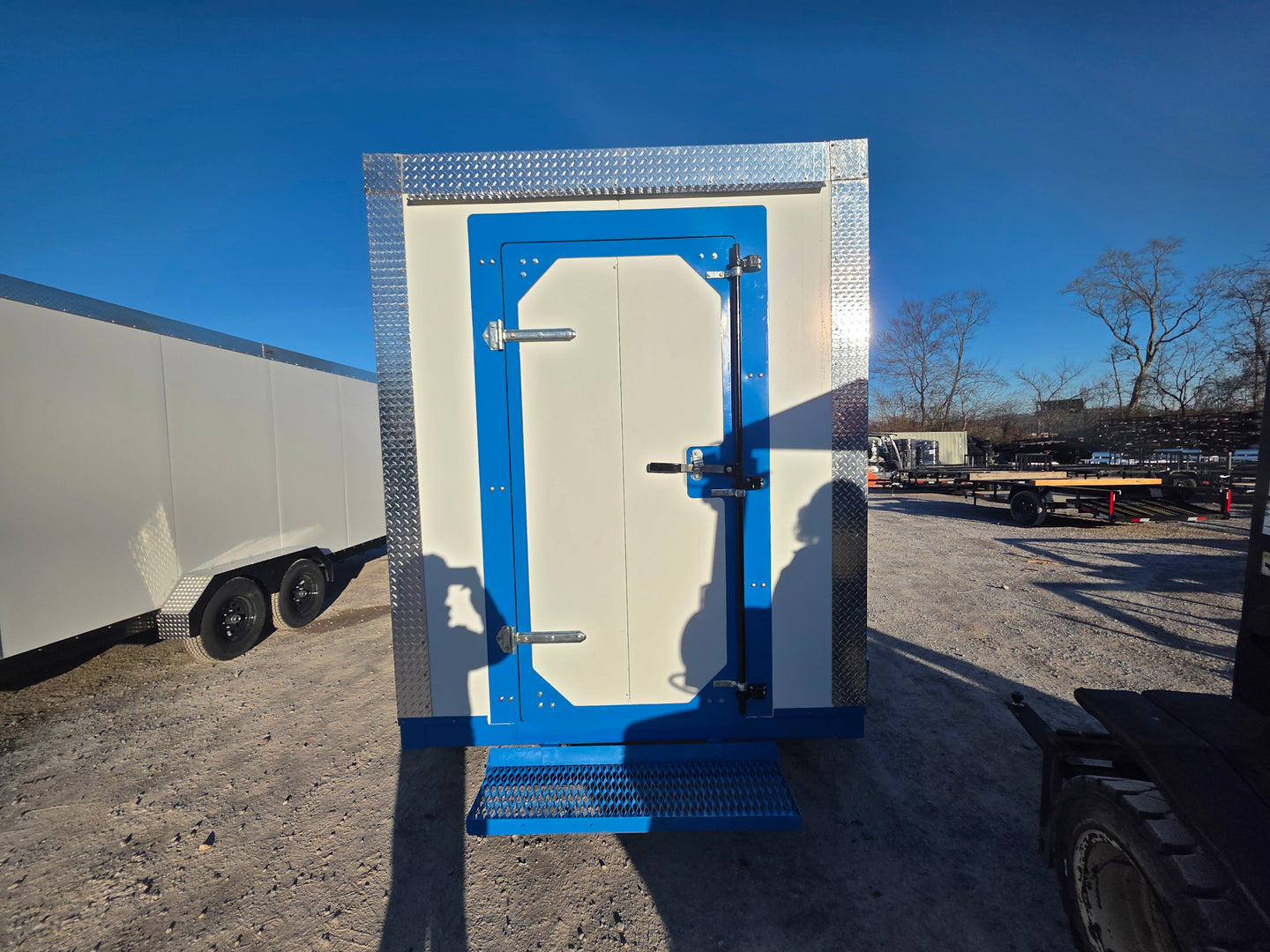 Custom 7' X 12' White Refrigerated Cooler and Freezer Trailer (Includes Generator) - SLE Equipment - 15