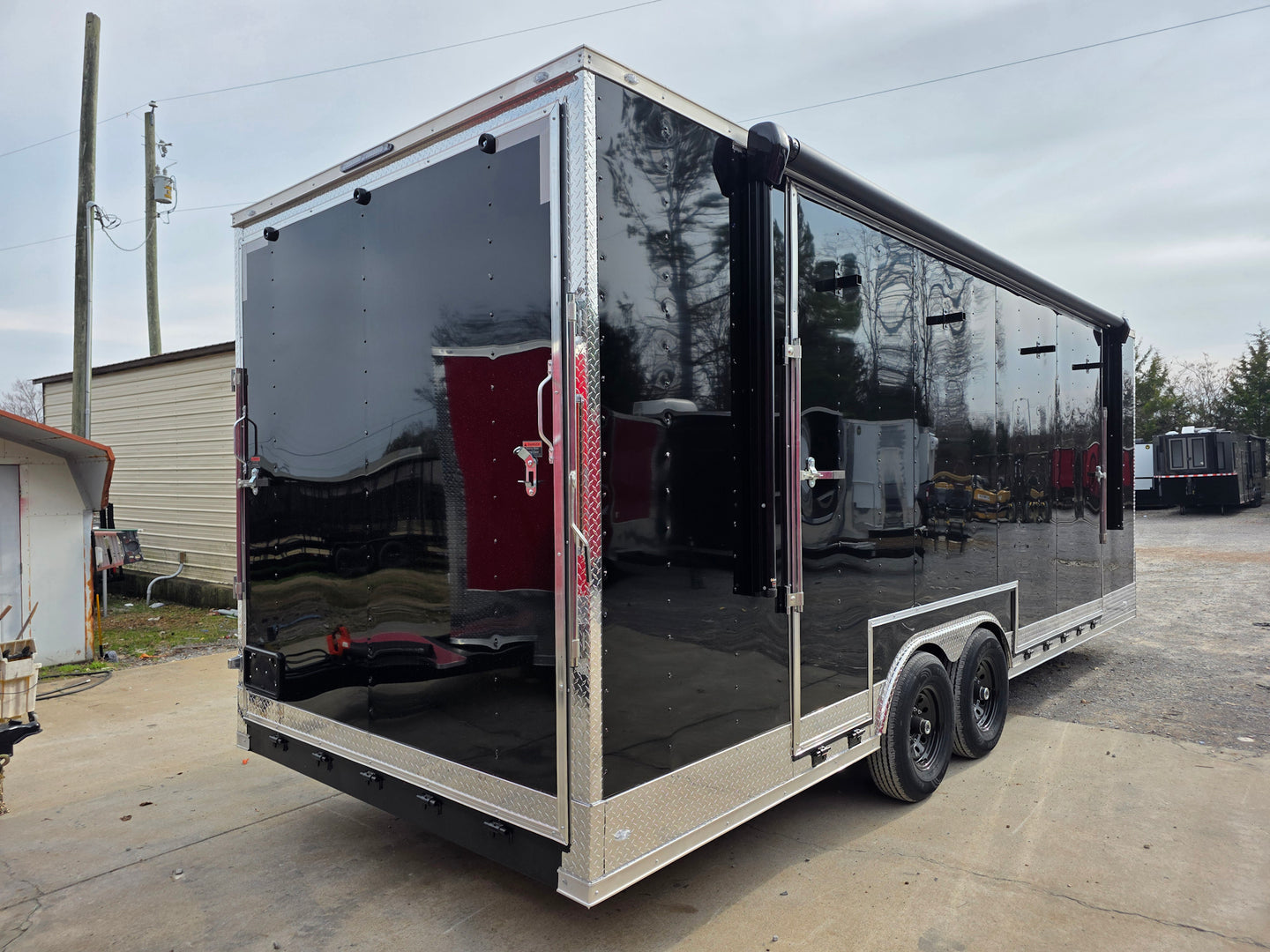 8.5' x 24' Custom Black Stage Event Trailer w/ 16' Stage - SLE Equipment - 8