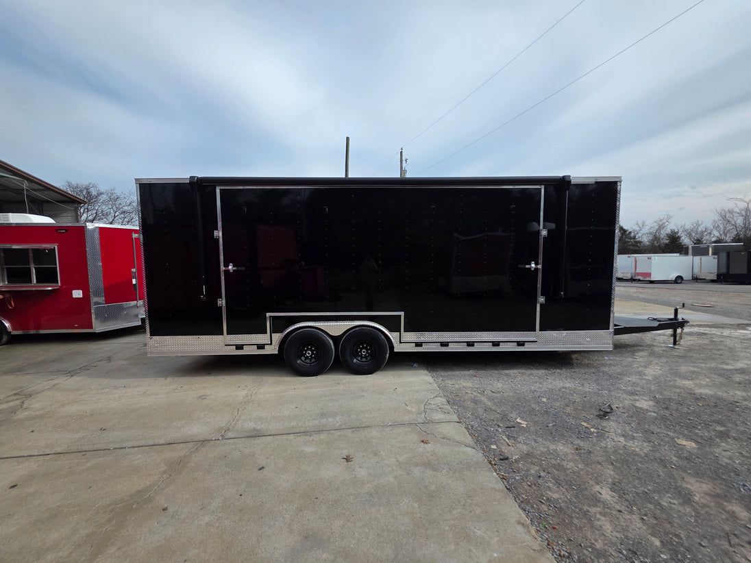 8.5' x 24' Custom Black Stage Event Trailer w/ 16' Stage - SLE Equipment - 9