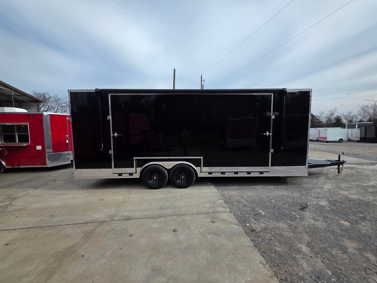 8.5' x 24' Custom Black Stage Event Trailer w/ 16' Stage - SLE Equipment - 9
