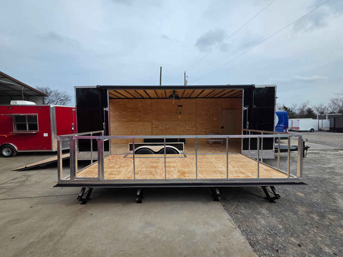 8.5' x 24' Custom Black Stage Event Trailer w/ 16' Stage - SLE Equipment - 22