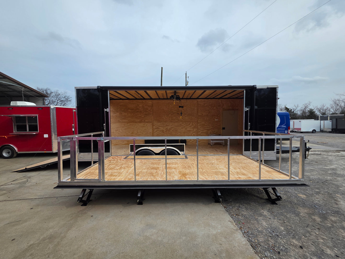 8.5' x 24' Custom Black Stage Event Trailer w/ 16' Stage - SLE Equipment - 22