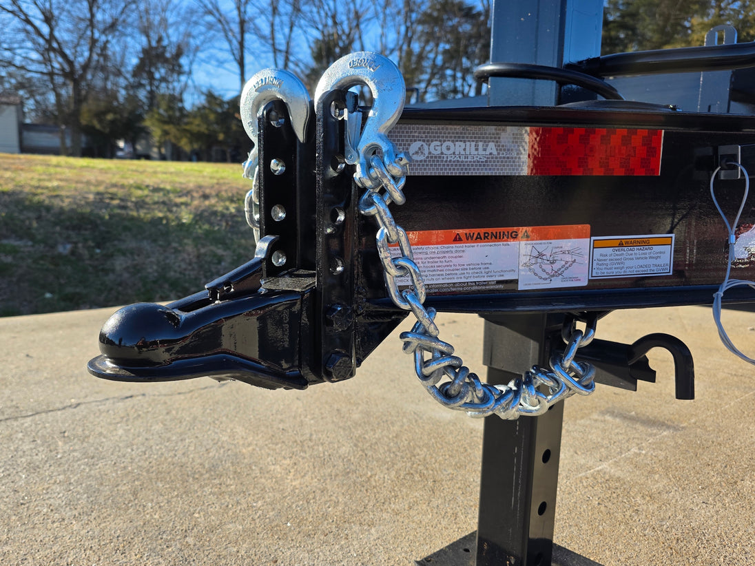 8.5x16 I - Beam Deckover Trailer (2) 7K Axles Stand - Up Ramps 14K GVWR - SLE Equipment - 17