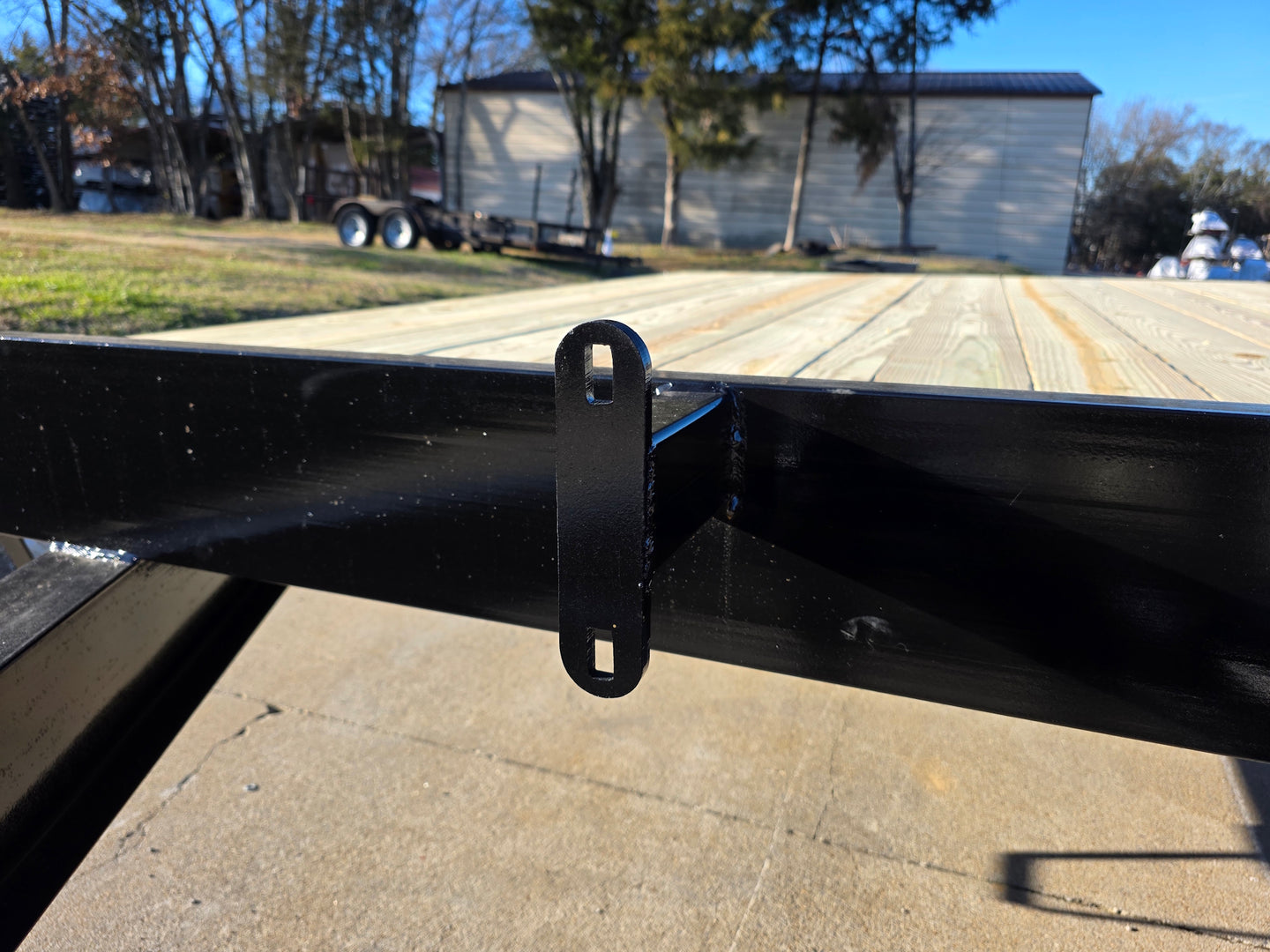 8.5x16 I - Beam Deckover Trailer (2) 7K Axles Stand - Up Ramps 14K GVWR - SLE Equipment - 20