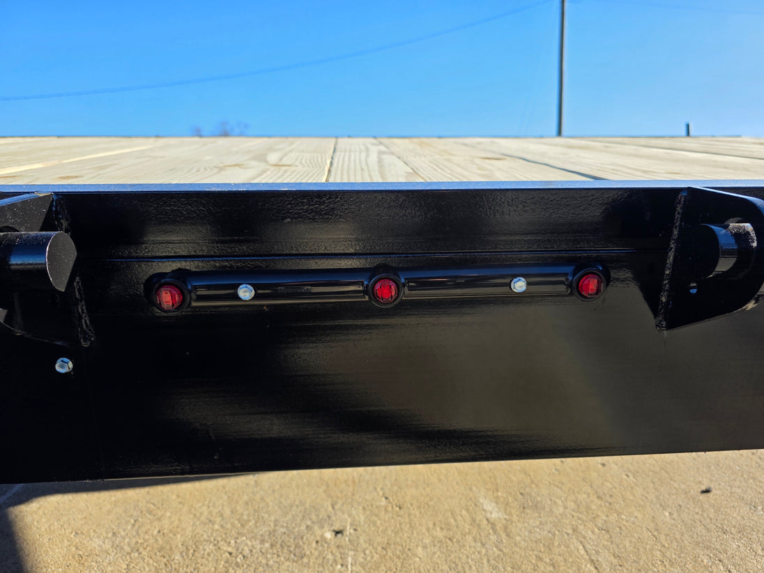 8.5x16 I - Beam Deckover Trailer (2) 7K Axles Stand - Up Ramps 14K GVWR - SLE Equipment - 24