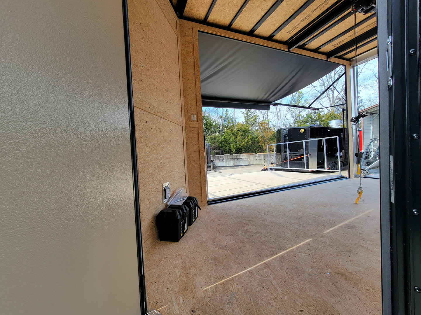 8.5' x 14' Custom Stage Trailer Cobalt Blue With Blackout - SLE Equipment - 11