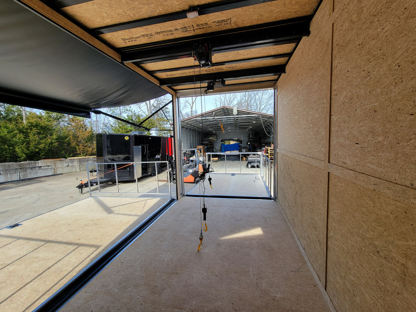 8.5' x 14' Custom Stage Trailer Cobalt Blue With Blackout - SLE Equipment - 12