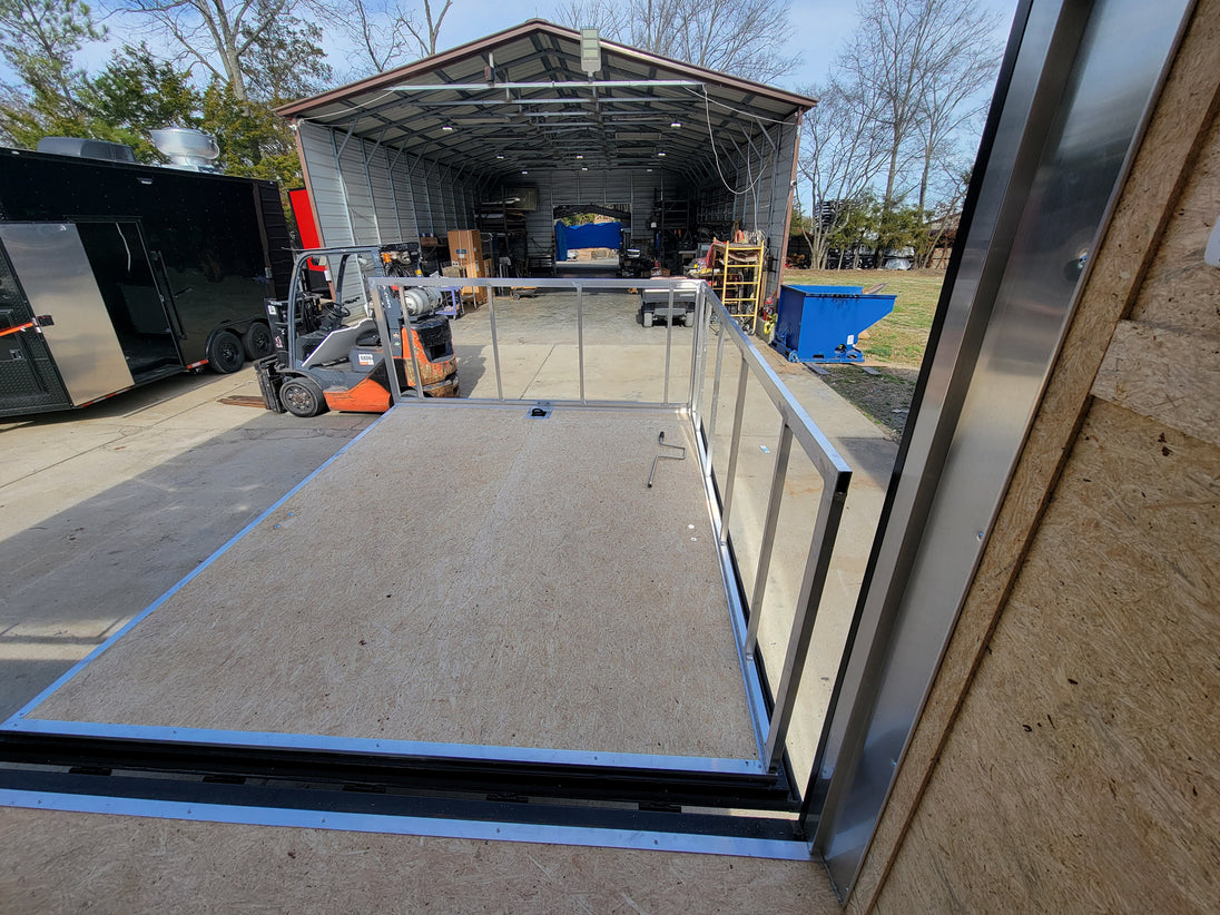 8.5' x 14' Custom Stage Trailer Cobalt Blue With Blackout - SLE Equipment - 15