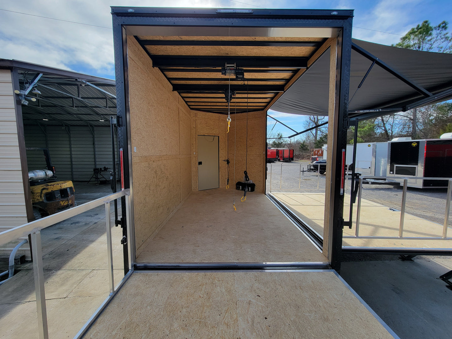 8.5' x 14' Custom Stage Trailer Cobalt Blue With Blackout - SLE Equipment - 17