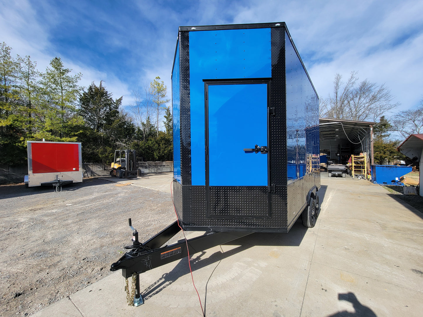 8.5' x 14' Custom Stage Trailer Cobalt Blue With Blackout - SLE Equipment - 23