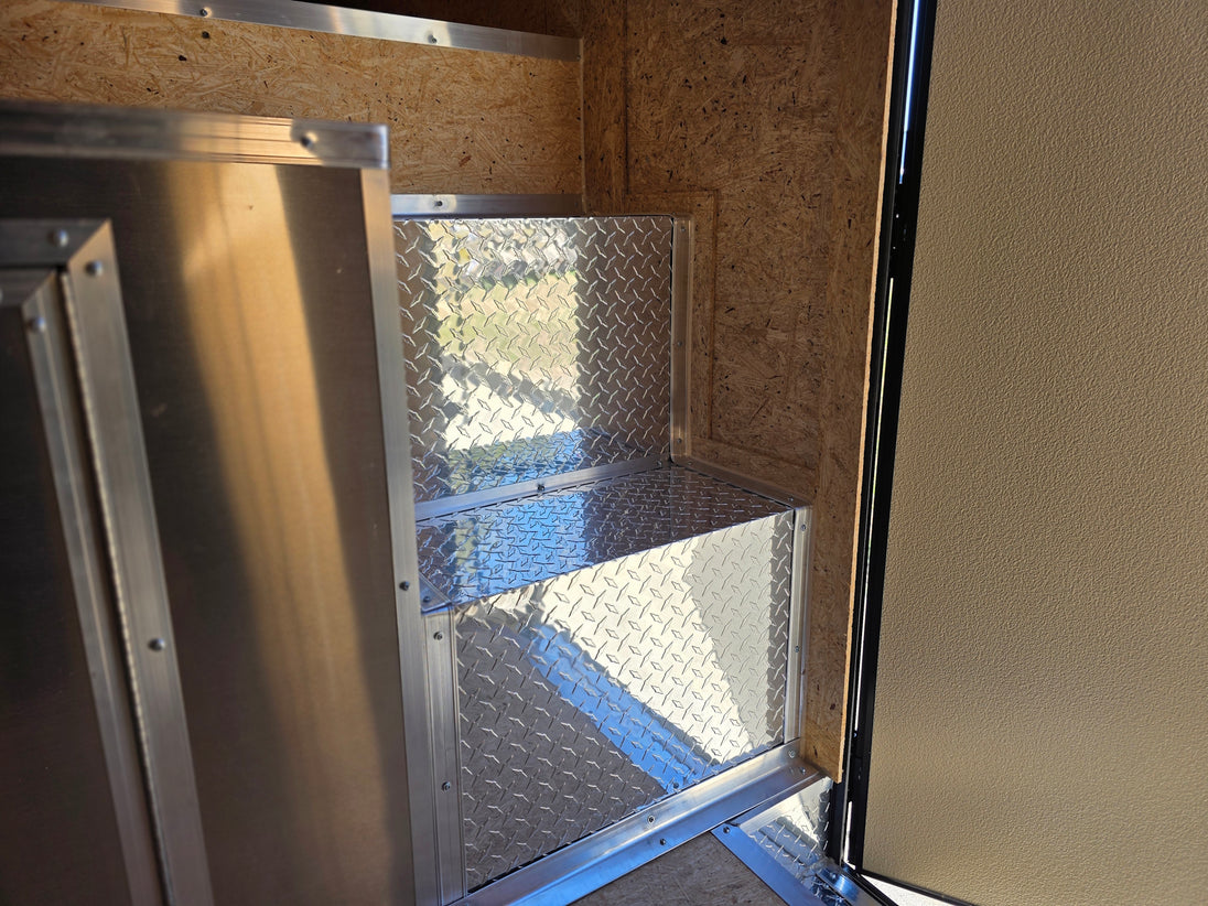 8.5' X 32' Gooseneck Hybrid Enclosed Trailer 16' Porch With fold out gate 14k GVWR - SLE Equipment - 45