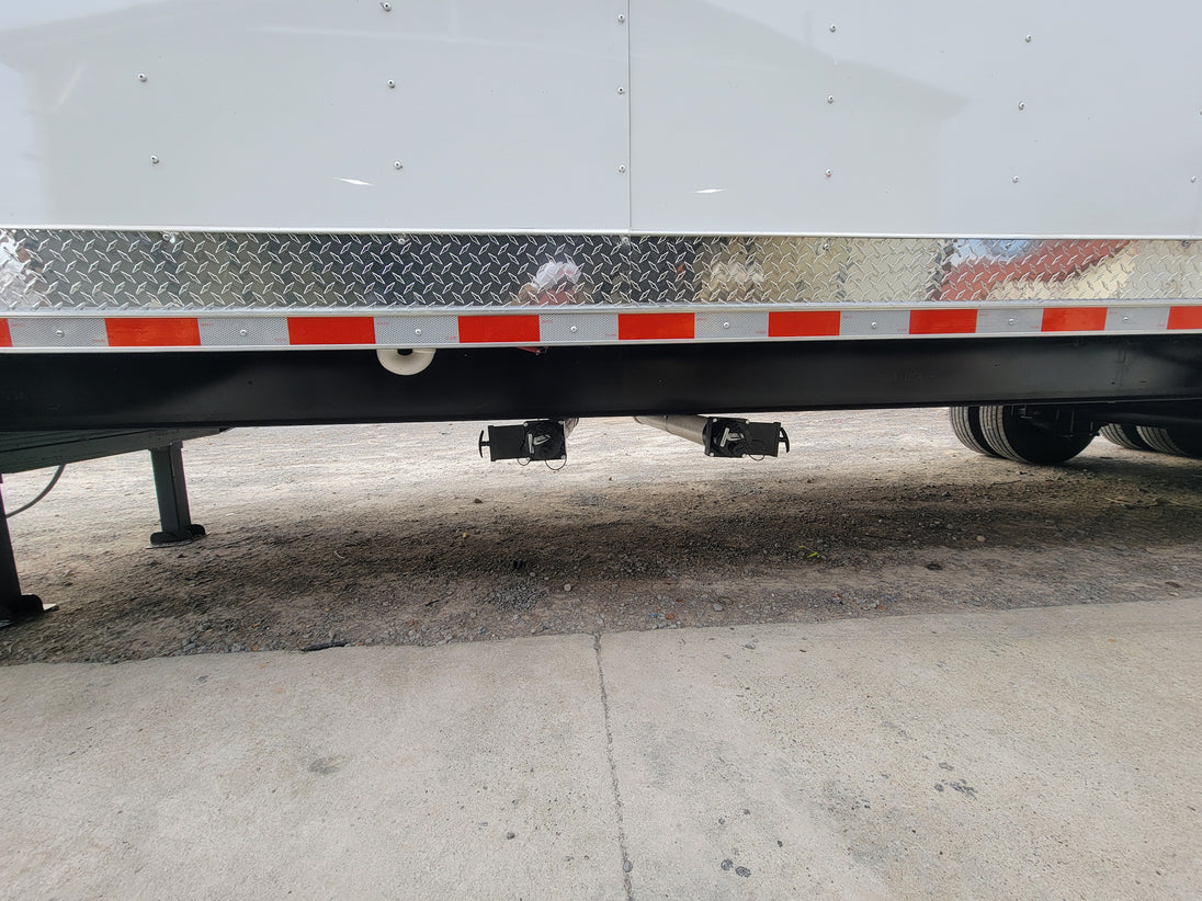 8.5' X 38' Custom Gooseneck Hybrid Equipment and Toy Hauler Trailer - SLE Equipment - 6