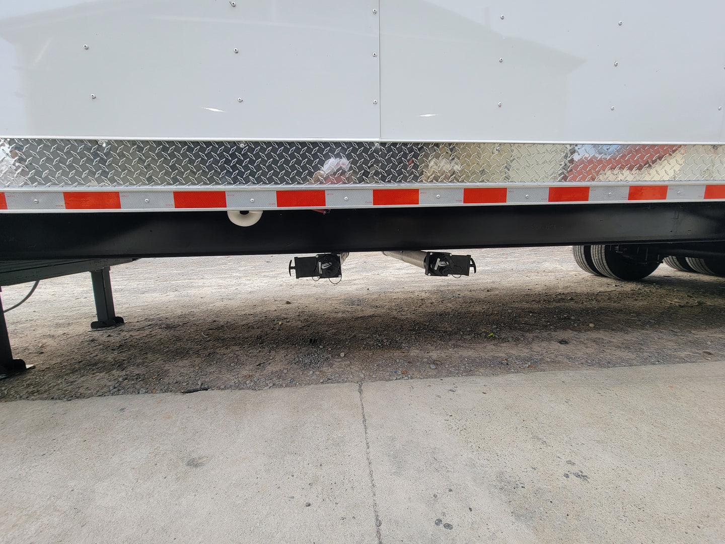 8.5' X 38' Custom Gooseneck Hybrid Equipment and Toy Hauler Trailer - SLE Equipment - 6