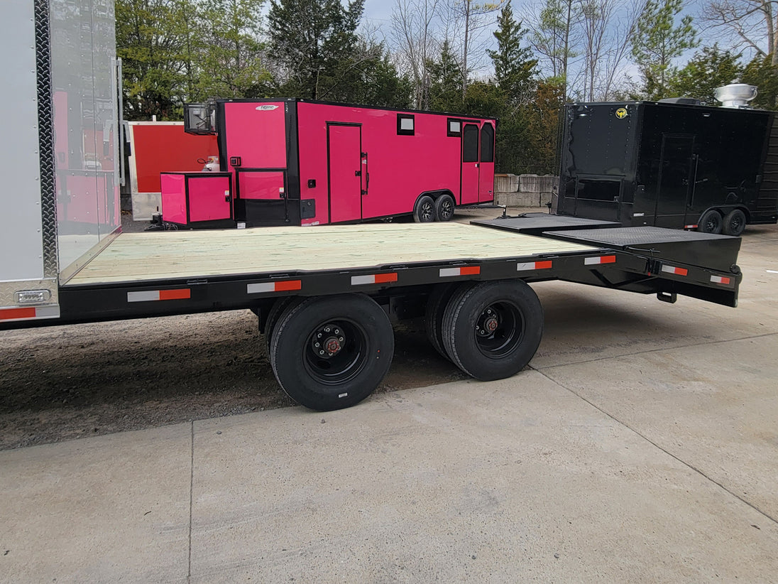 8.5' X 38' Custom Gooseneck Hybrid Equipment and Toy Hauler Trailer - SLE Equipment - 7