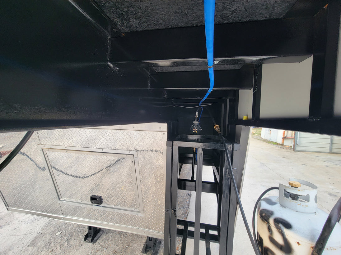 8.5' X 38' Custom Gooseneck Hybrid Equipment and Toy Hauler Trailer - SLE Equipment - 15
