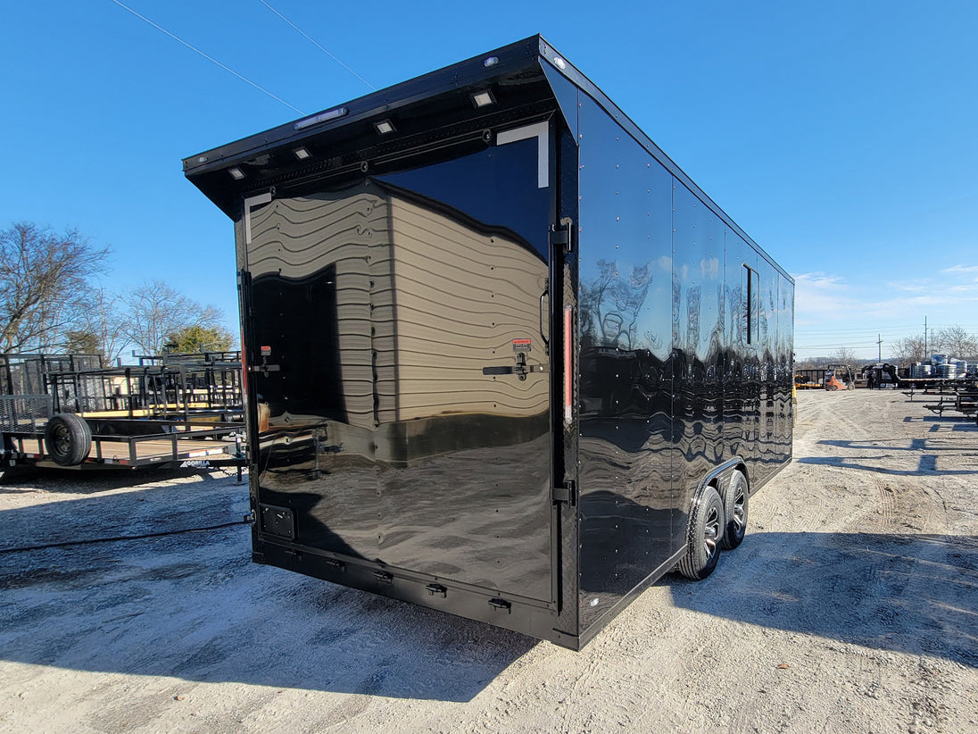 8.5' X 20' Black With Blackout Office and Command Center Enclosed Trailer - SLE Equipment - 6