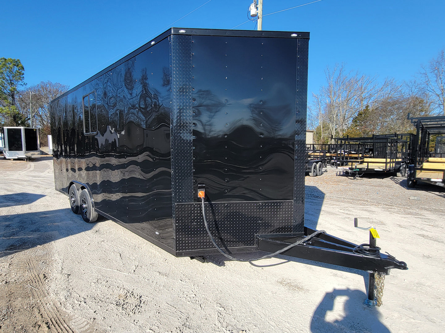 8.5' X 20' Black With Blackout Office and Command Center Enclosed Trailer - SLE Equipment - 9