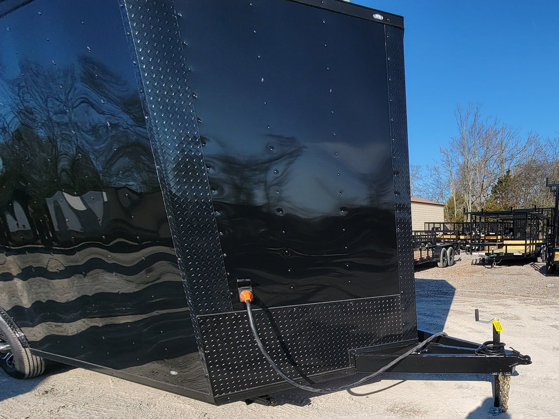 8.5' X 20' Black With Blackout Office and Command Center Enclosed Trailer - SLE Equipment - 10