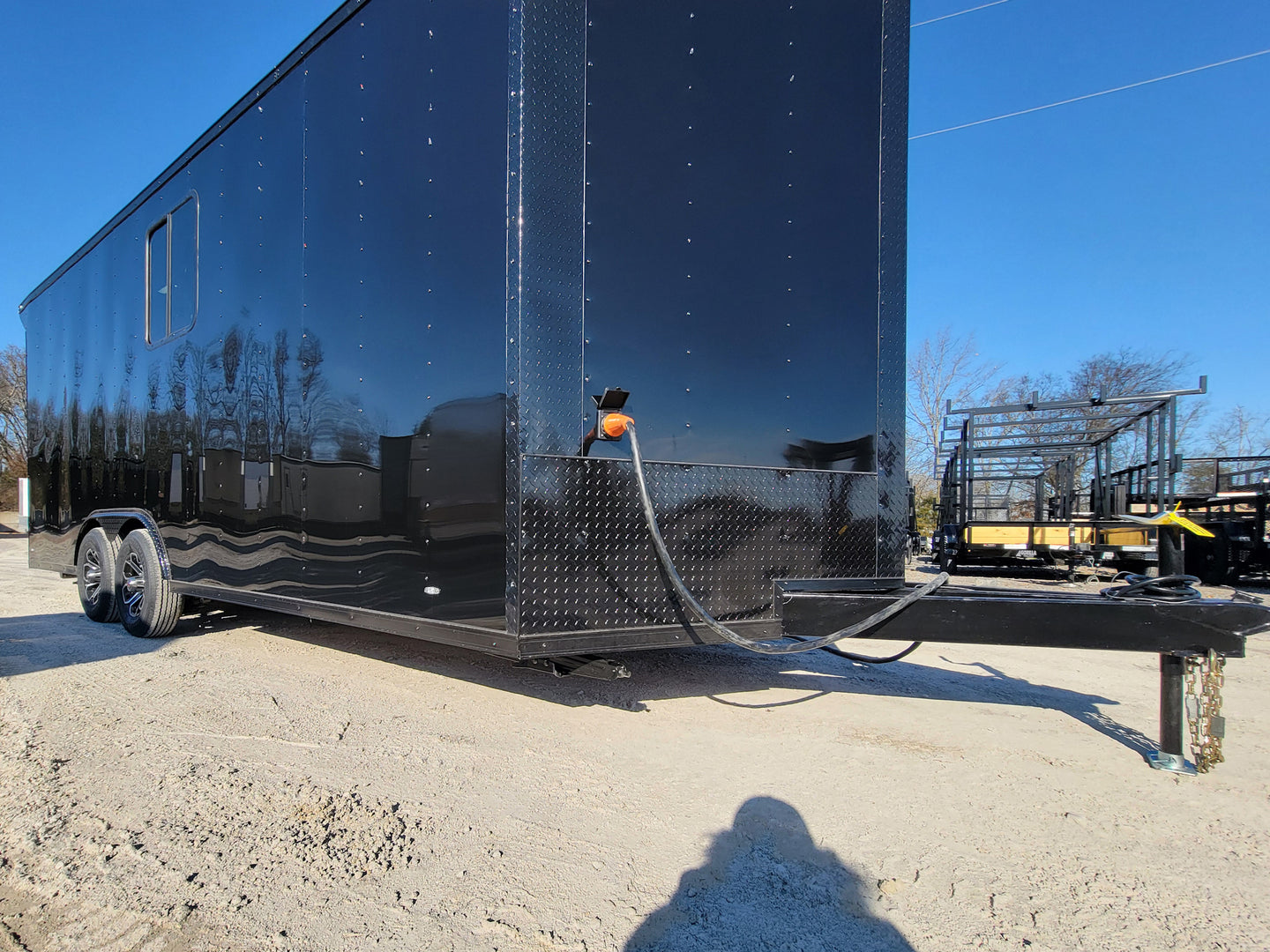 8.5' X 20' Black With Blackout Office and Command Center Enclosed Trailer - SLE Equipment - 11