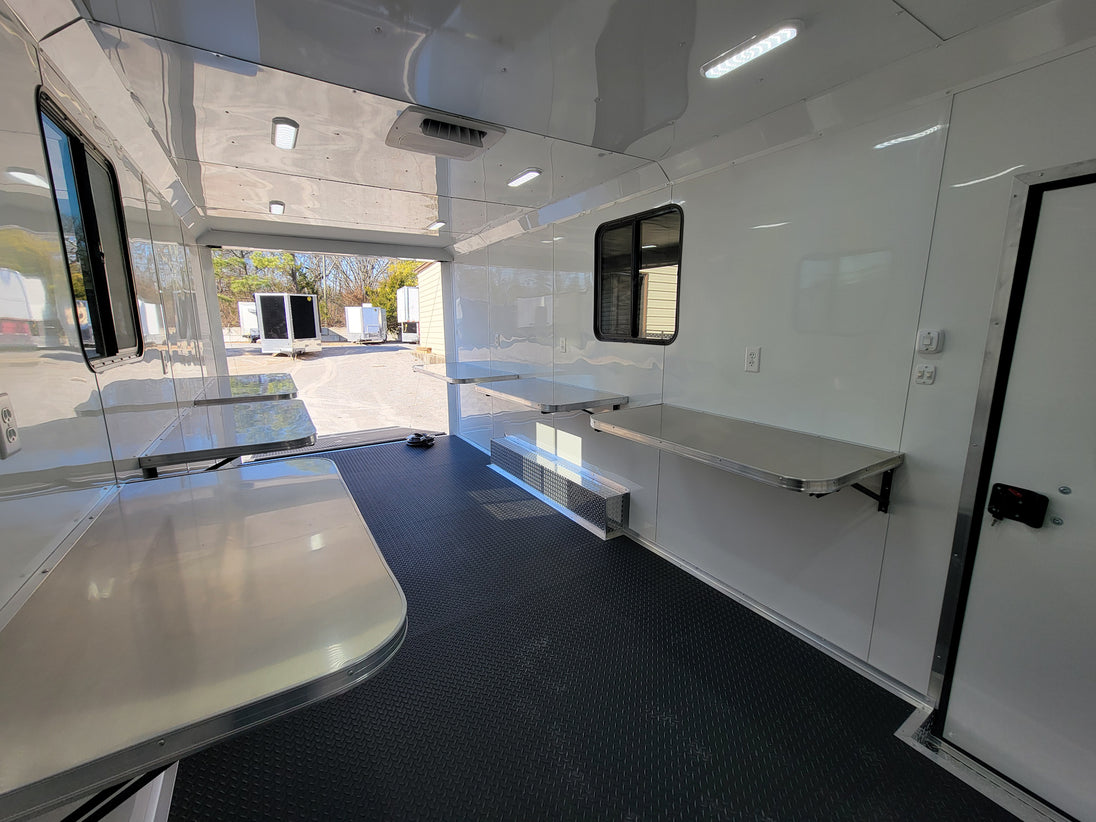 8.5' X 20' Black With Blackout Office and Command Center Enclosed Trailer - SLE Equipment - 23