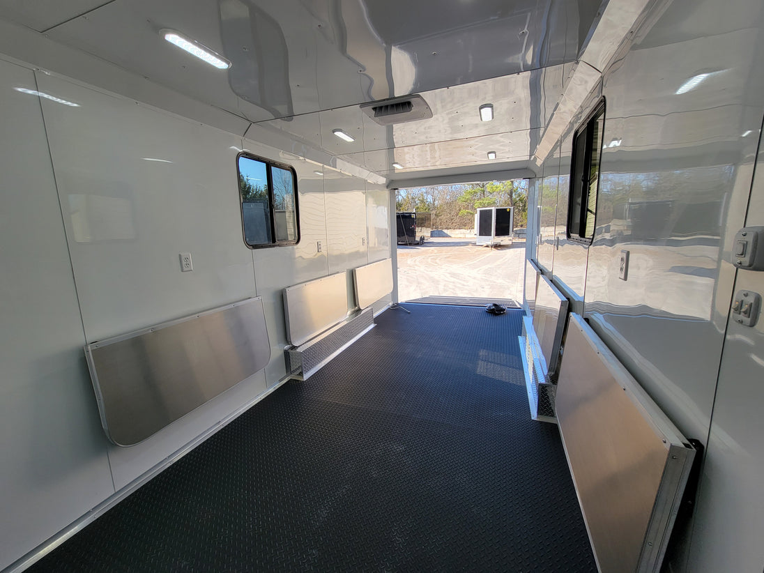 8.5' X 20' Black With Blackout Office and Command Center Enclosed Trailer - SLE Equipment - 26