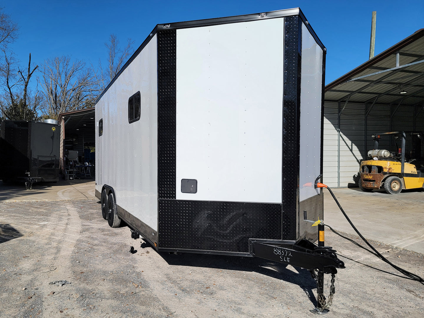 8.5' X 20' Custom White Office and Command Center Enclosed Trailer W/ Restroom - SLE Equipment - 4