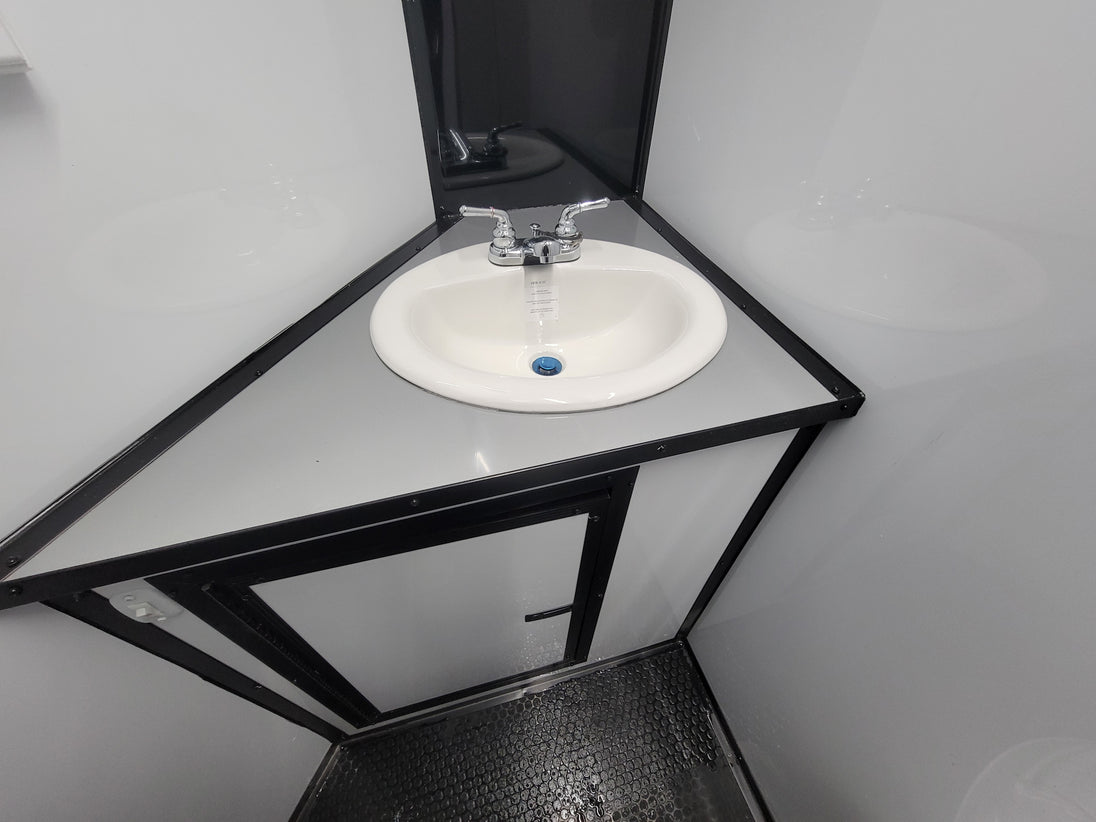 8.5' X 20' Custom White Office and Command Center Enclosed Trailer W/ Restroom - SLE Equipment - 28