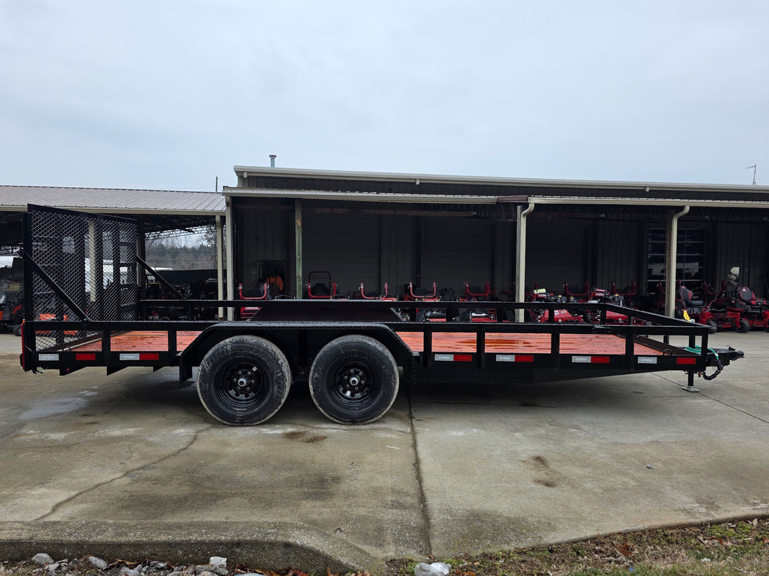 7x18 Heavy Duty Straight Deck Utility Trailer (2) 5,200lb Axles with Brakes 10K GVWR - SLE Equipment - 7