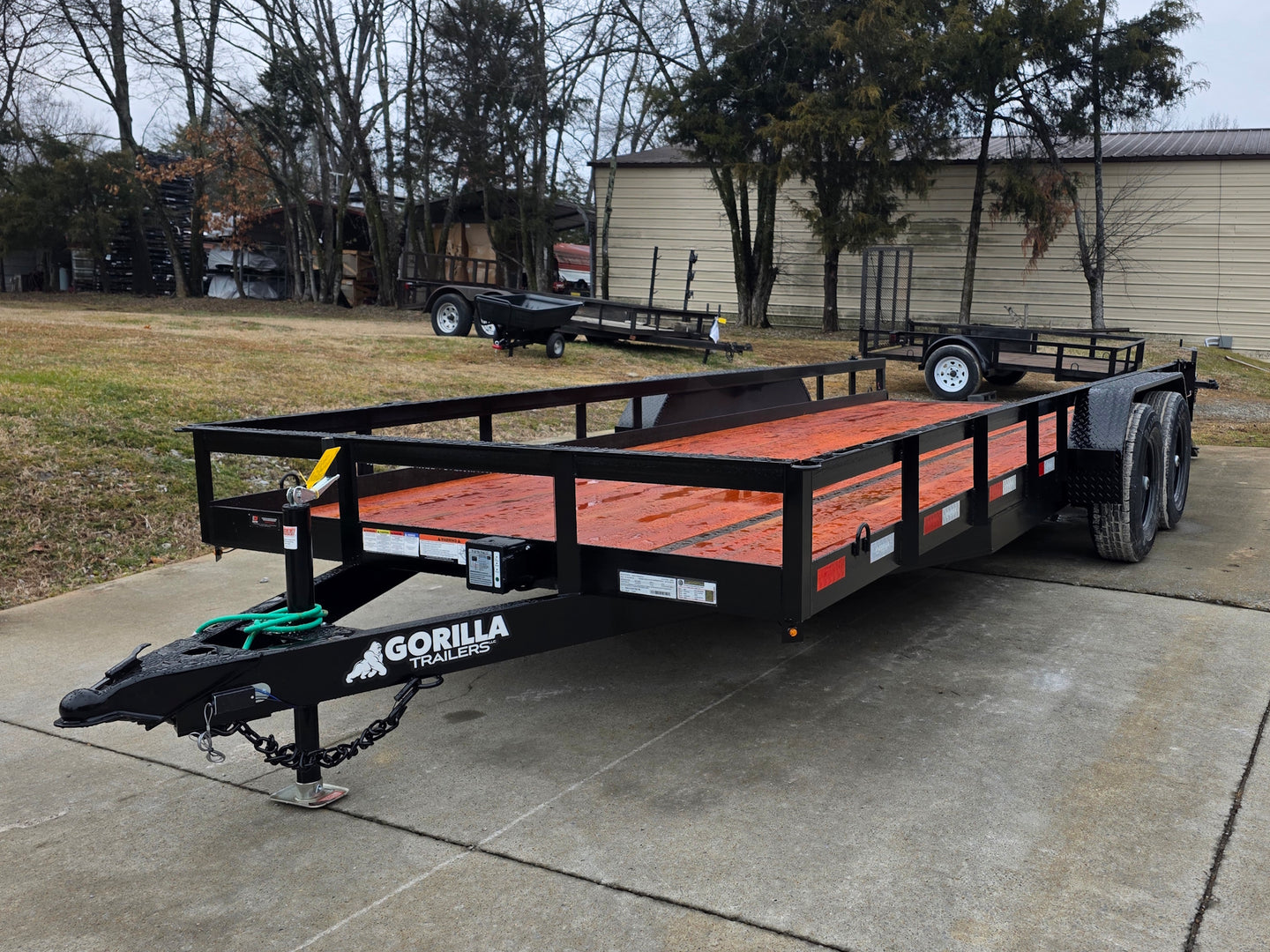 7x18 Heavy Duty Straight Deck Utility Trailer (2) 5,200lb Axles with Brakes 10K GVWR - SLE Equipment - 10