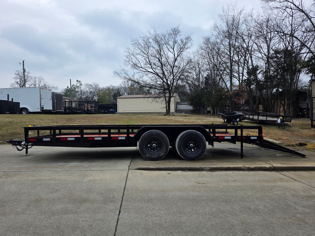 7x18 Heavy Duty Straight Deck Utility Trailer (2) 5,200lb Axles with Brakes 10K GVWR - SLE Equipment - 12