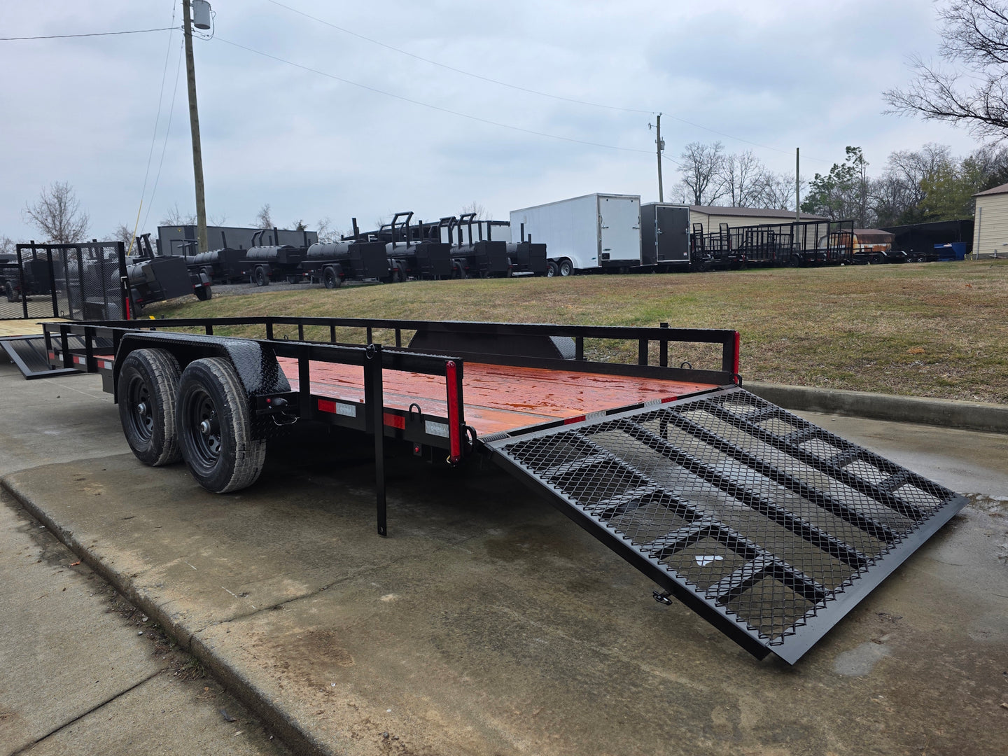 7x18 Heavy Duty Straight Deck Utility Trailer (2) 5,200lb Axles with Brakes 10K GVWR - SLE Equipment - 13