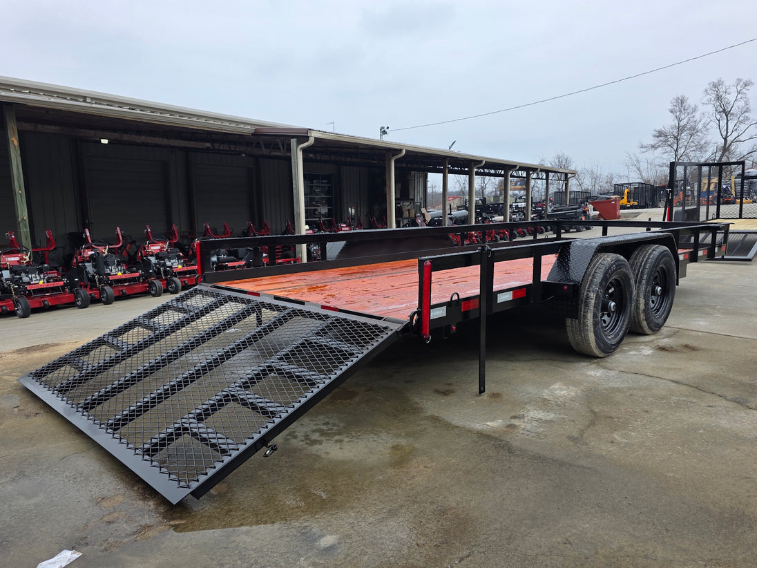 7x18 Heavy Duty Straight Deck Utility Trailer (2) 5,200lb Axles with Brakes 10K GVWR - SLE Equipment - 15