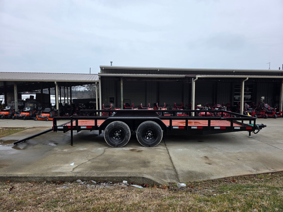 7x18 Heavy Duty Straight Deck Utility Trailer (2) 5,200lb Axles with Brakes 10K GVWR - SLE Equipment - 16