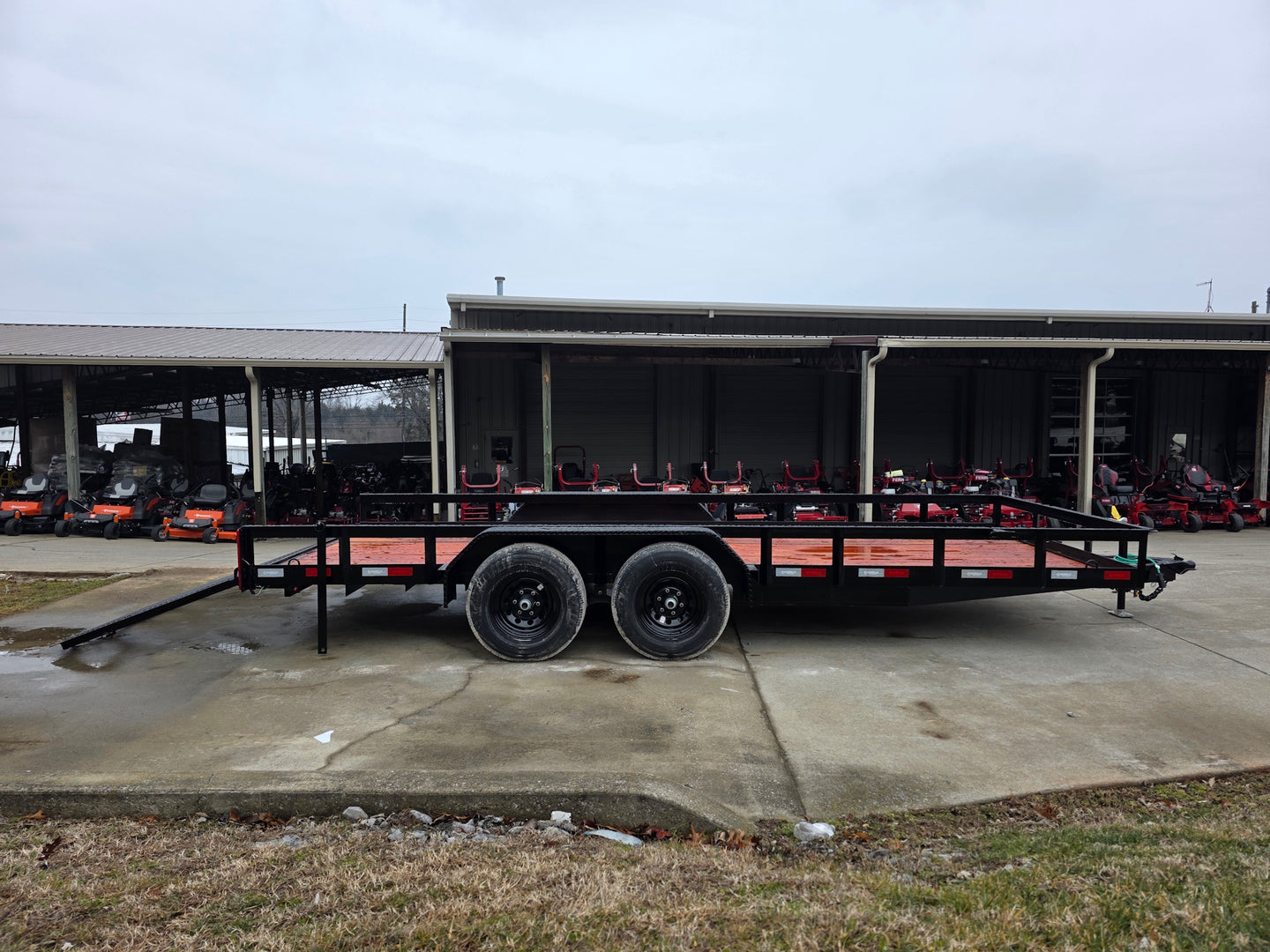 7x18 Heavy Duty Straight Deck Utility Trailer (2) 5,200lb Axles with Brakes 10K GVWR - SLE Equipment - 16