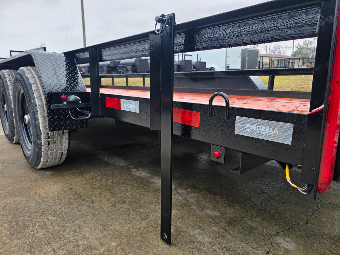 7x18 Heavy Duty Straight Deck Utility Trailer (2) 5,200lb Axles with Brakes 10K GVWR - SLE Equipment - 24
