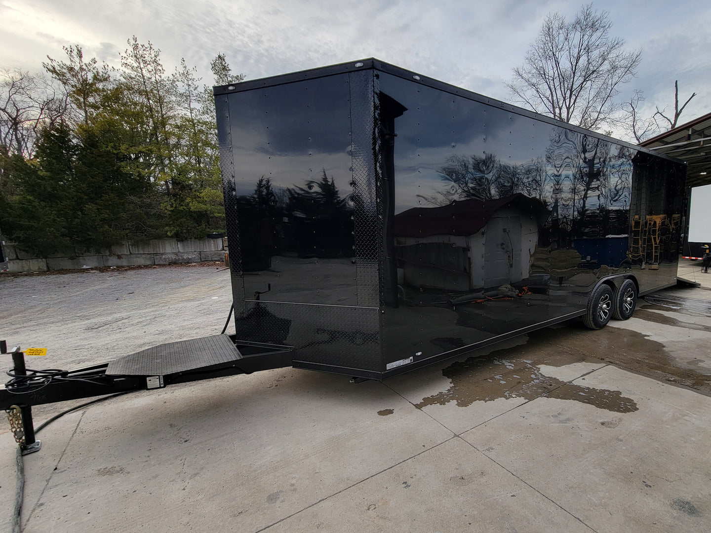 8.5' X 24' Black W/ Blackout Custom Merchandising Enclosed and Event Trailer - SLE Equipment - 3