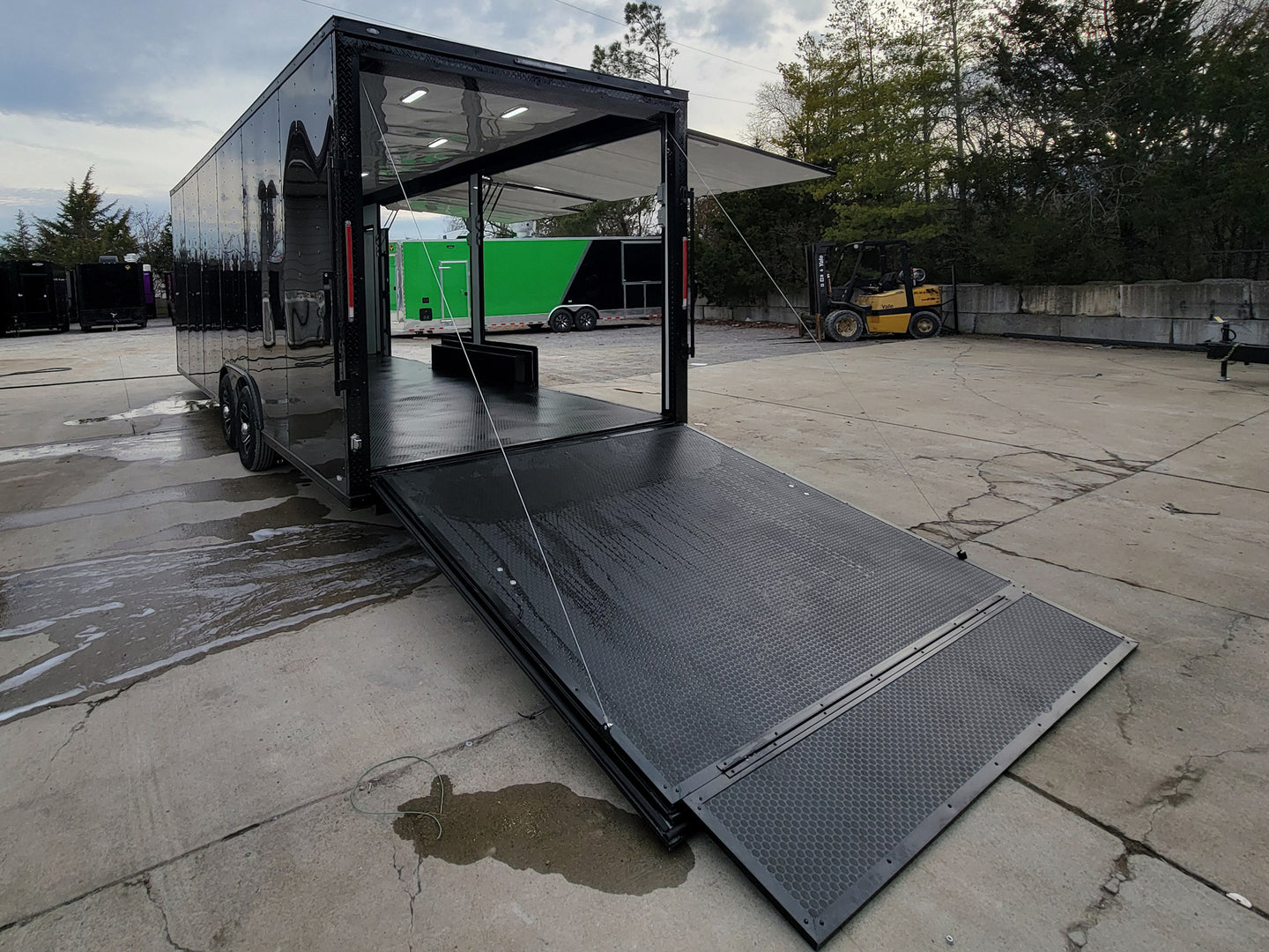8.5' X 24' Black W/ Blackout Custom Merchandising Enclosed and Event Trailer - SLE Equipment - 6