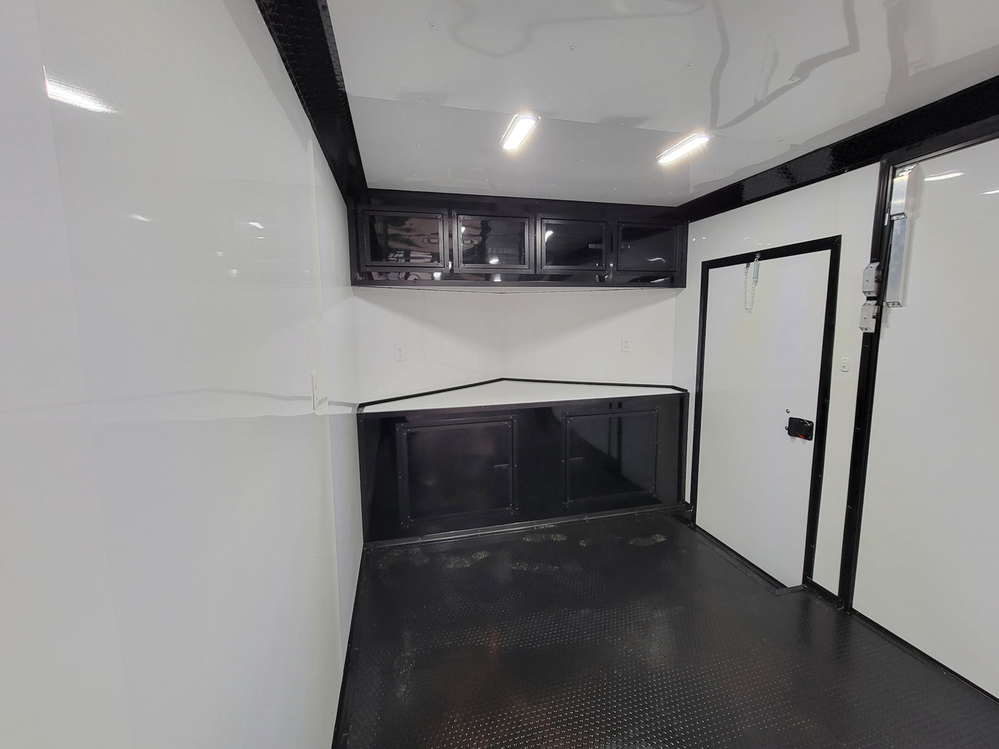 8.5' X 24' Black W/ Blackout Custom Merchandising Enclosed and Event Trailer - SLE Equipment - 17